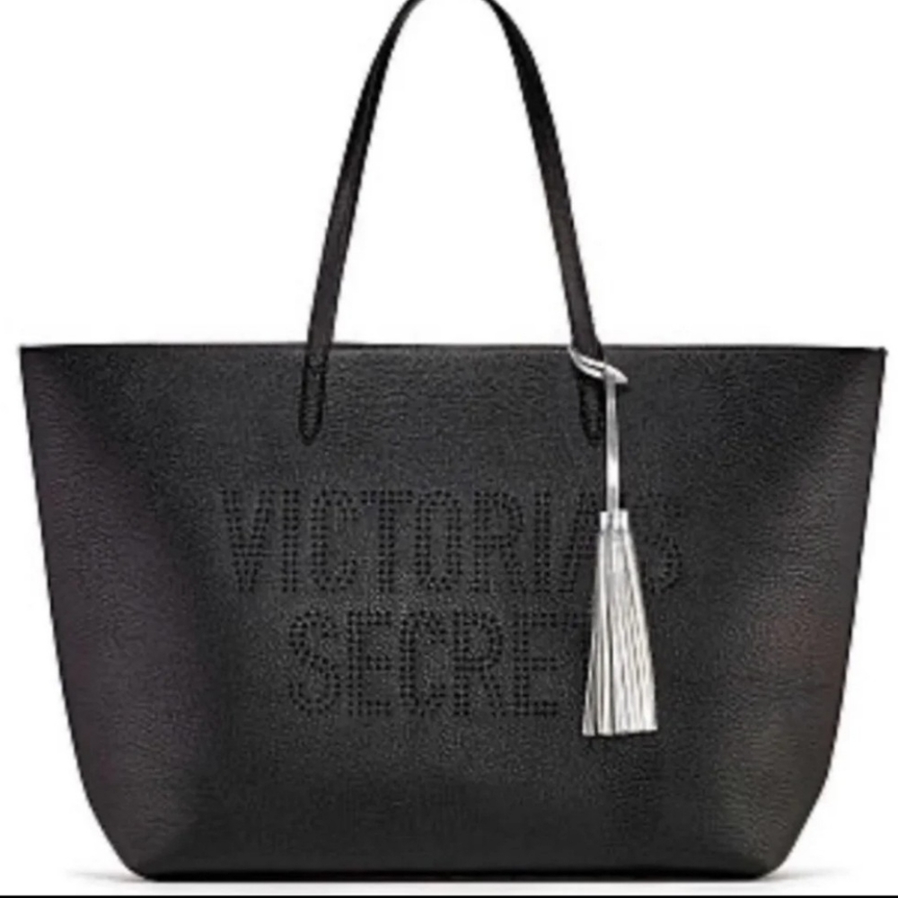 Victoria’s Secret Large Black Tote w VS cut out